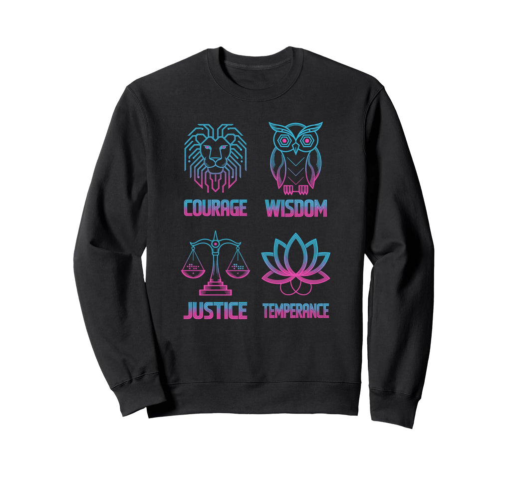 Courage Wisdom Justice And Sweatshirt - Graphic Print for Adults - T-Shirt, Sweatshirt, Hoodie