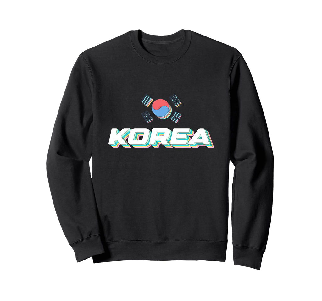 South Korea Flag Aesthetic Sweatshirt - Graphic Print for Adults - T-Shirt, Sweatshirt, Hoodie
