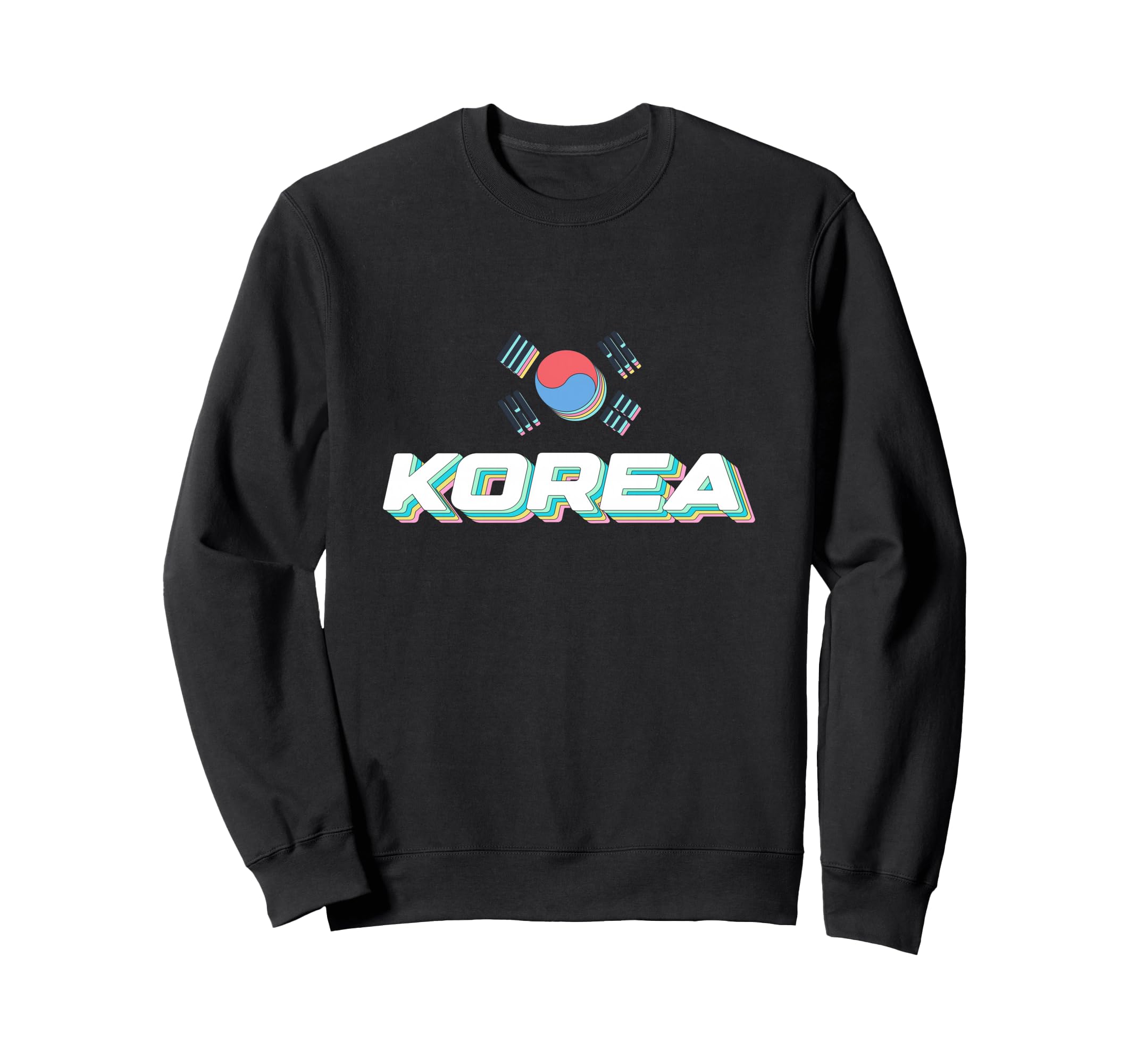 South Korea Flag Aesthetic Sweatshirt - Graphic Print for Adults - T-Shirt, Sweatshirt, Hoodie