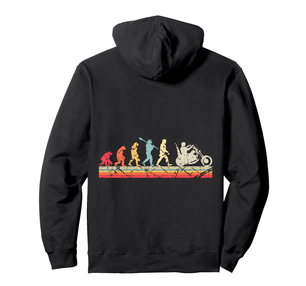 Motorcycle Evolution Chopper Biker Hoodie - Casual Everyday Wear Unisex - T-Shirt, Sweatshirt, Hoodie
