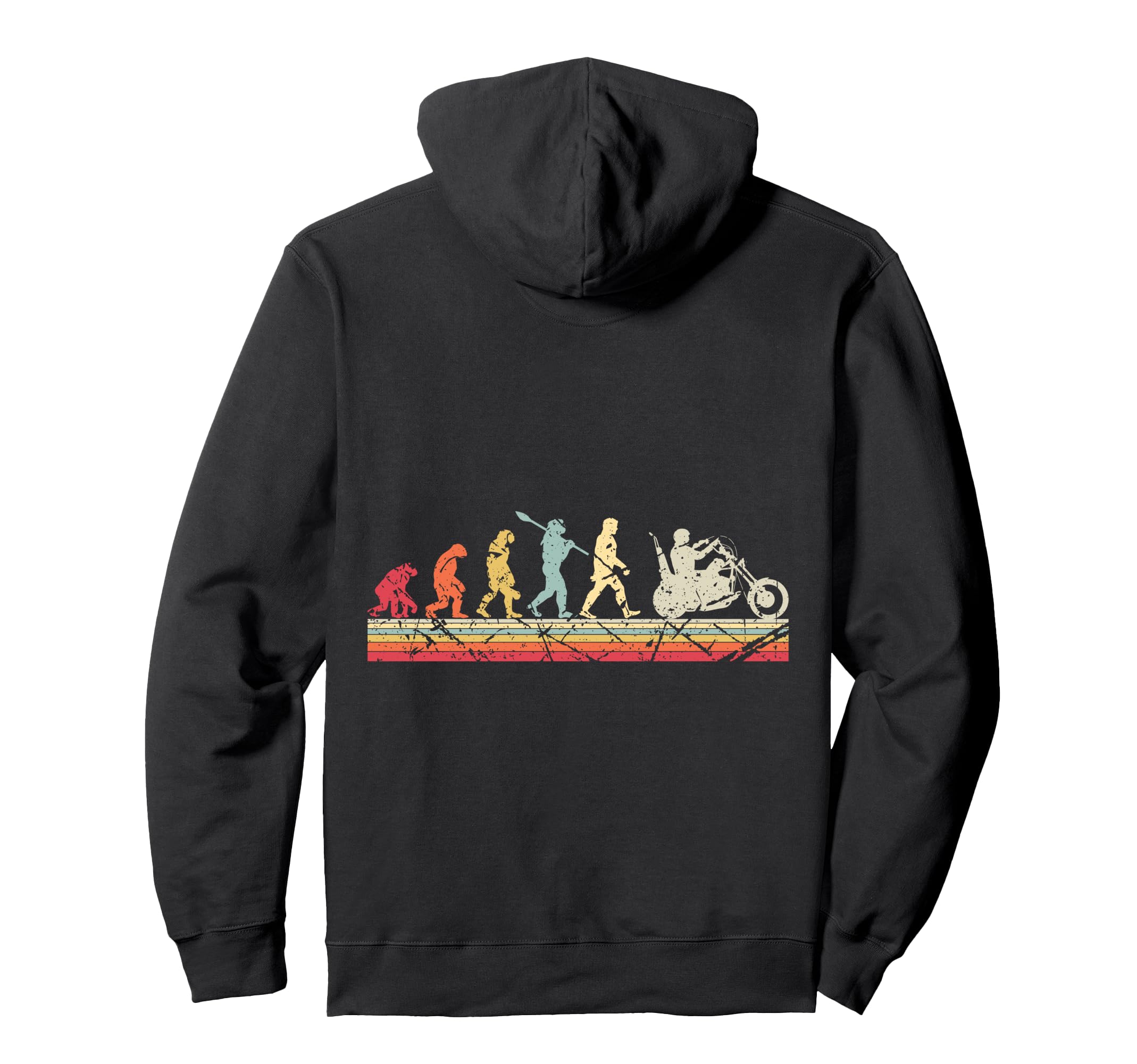 Motorcycle Evolution Chopper Biker Hoodie - Casual Everyday Wear Unisex - T-Shirt, Sweatshirt, Hoodie