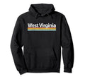 West Virginia Worn Stripes Hoodie - Aesthetic Graphic for Adults - T-Shirt, Sweatshirt, Hoodie