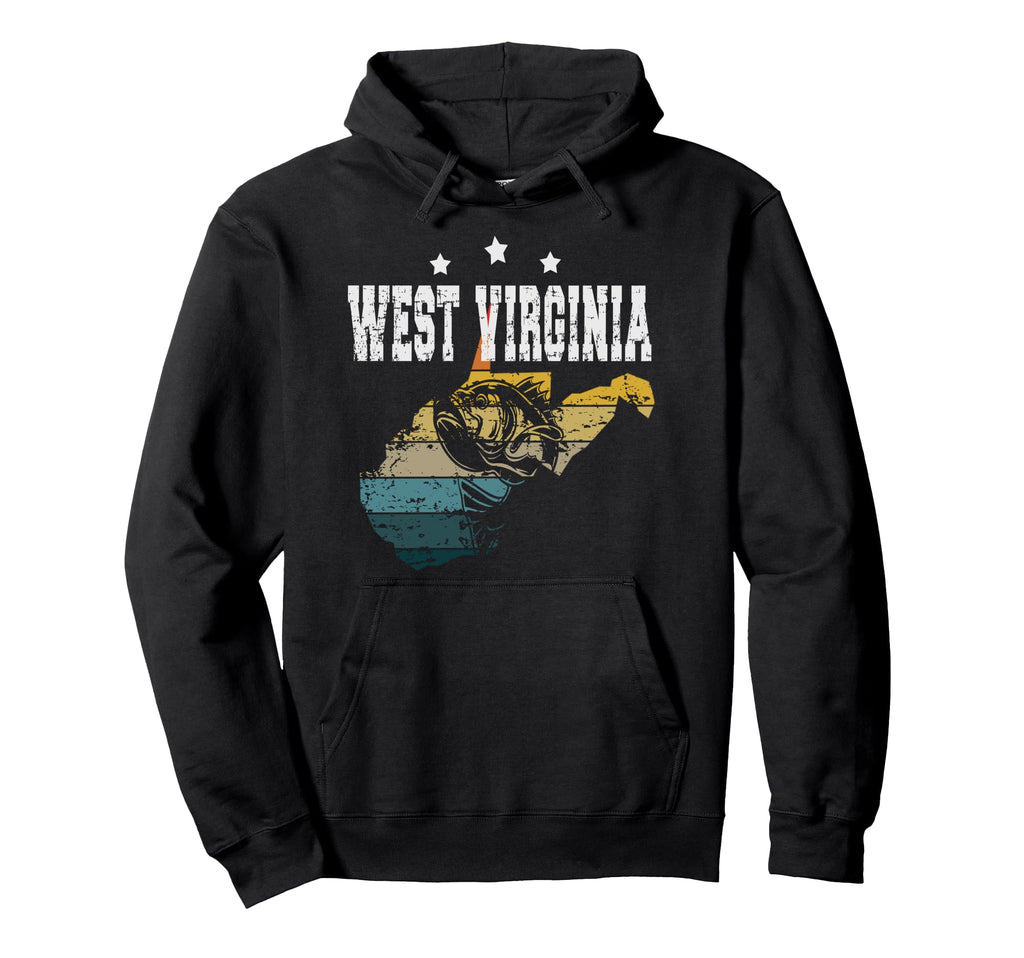 West Virginia Wilderness Fishing Hoodie - Novelty Apparel Men Women - T-Shirt, Sweatshirt, Hoodie