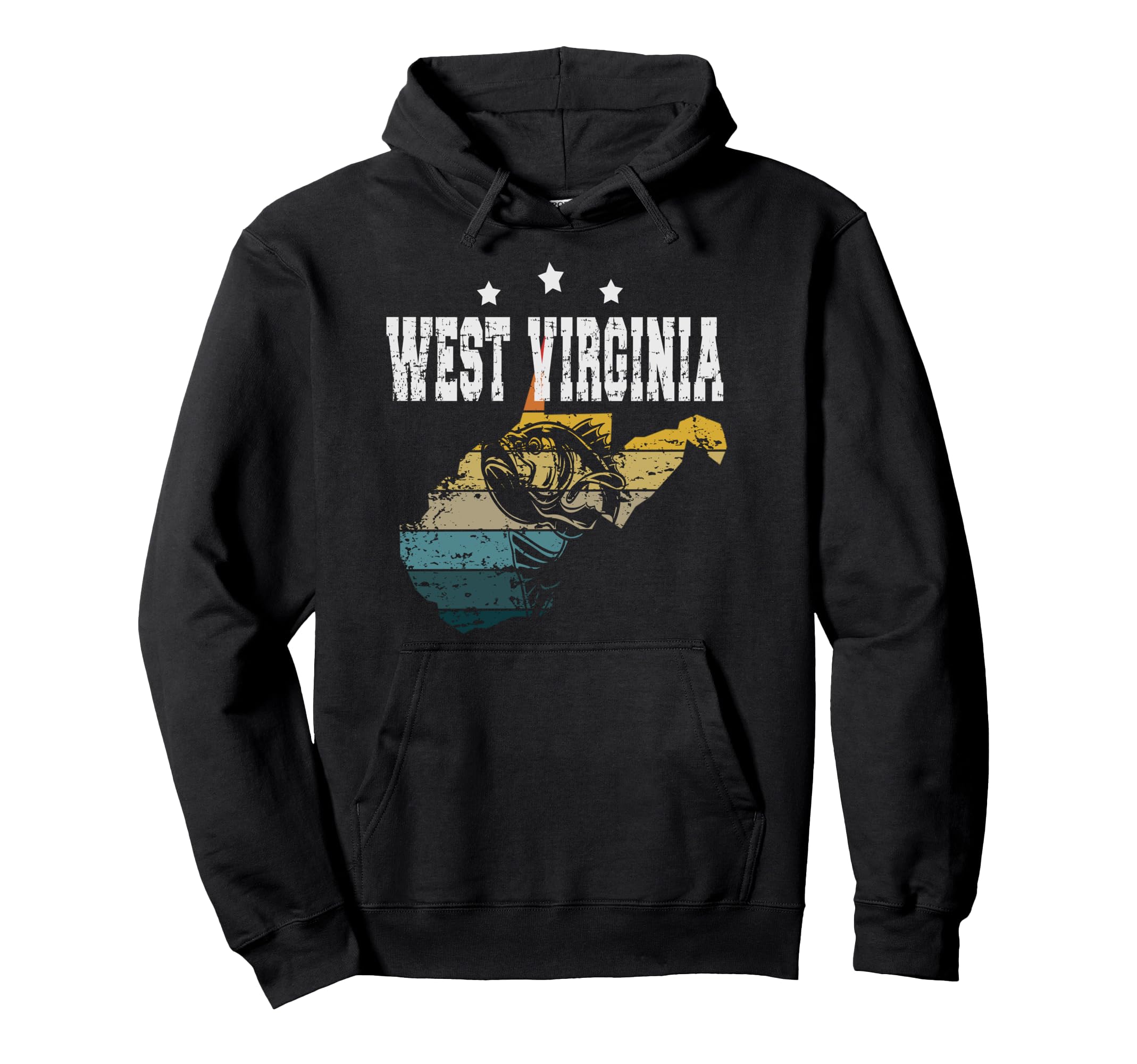 West Virginia Wilderness Fishing Hoodie - Novelty Apparel Men Women - T-Shirt, Sweatshirt, Hoodie