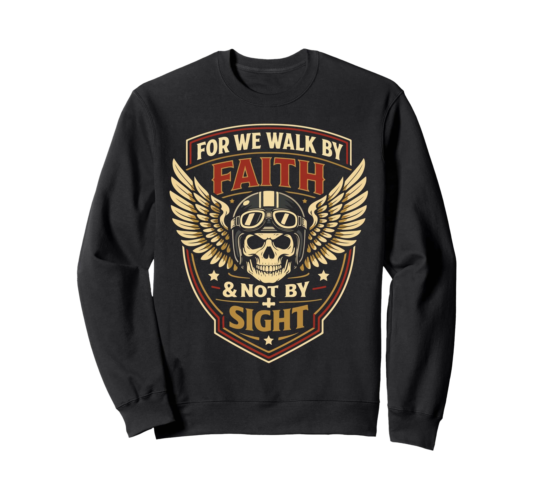 Christian Motorcycle Biker We Walk Sweatshirt - Unique Graphic Men Women - T-Shirt, Sweatshirt, Hoodie