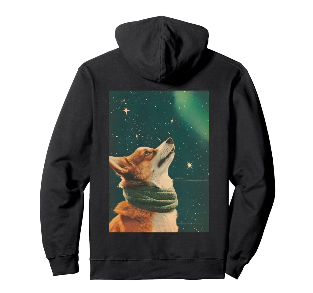 Art Winter Inspirational Corgi Hoodie - Fun Novelty Design for Adults - T-Shirt, Sweatshirt, Hoodie