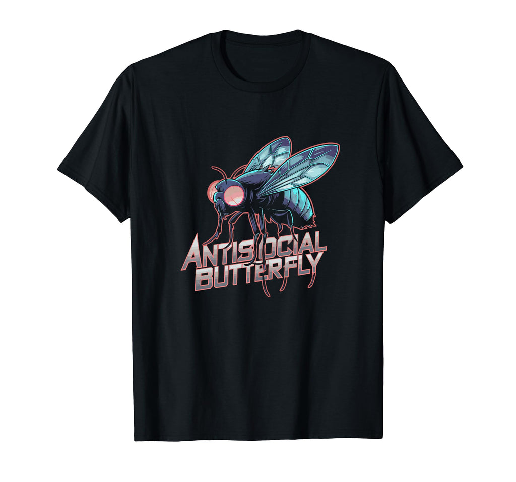 Antisocial Butterfly Housefly T-Shirt - Novelty Apparel Men Women - T-Shirt, Sweatshirt, Hoodie
