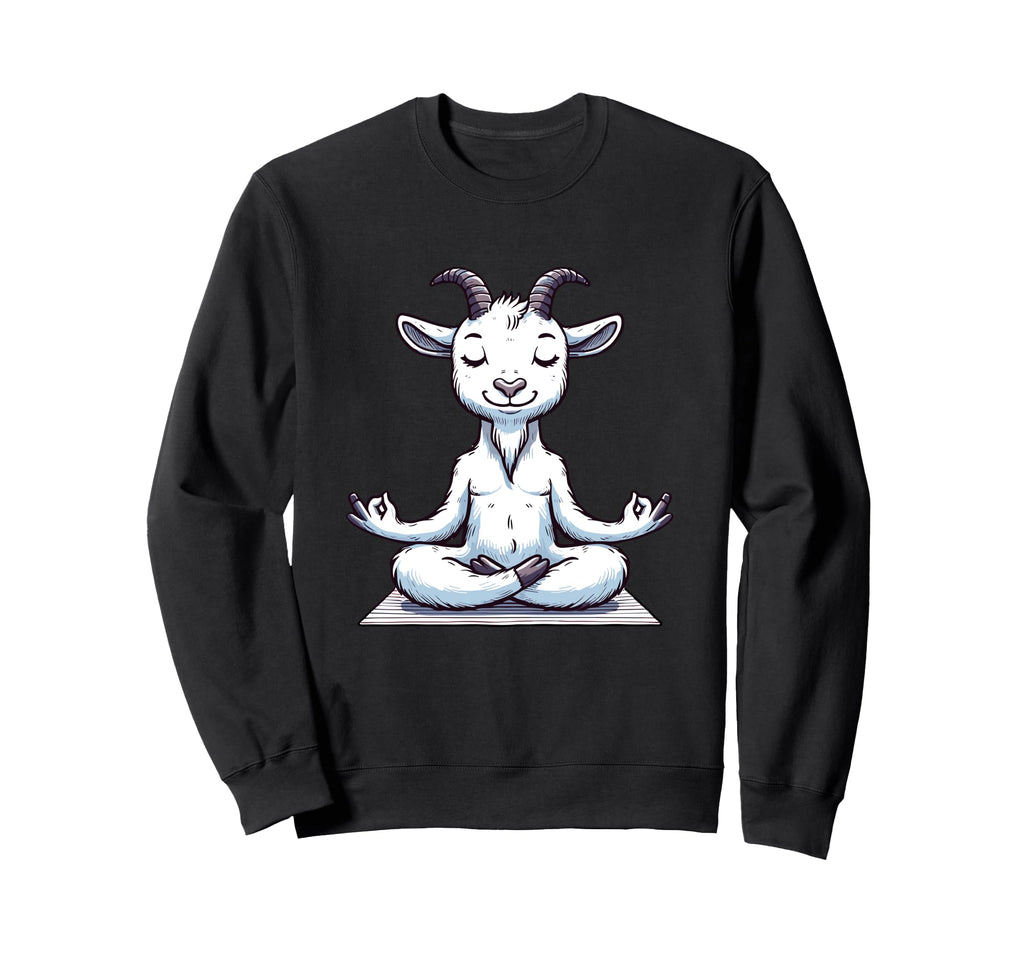 Meditation Goat Yoga Pose Relaxing Sweatshirt - Minimalist Print Unisex - T-Shirt, Sweatshirt, Hoodie