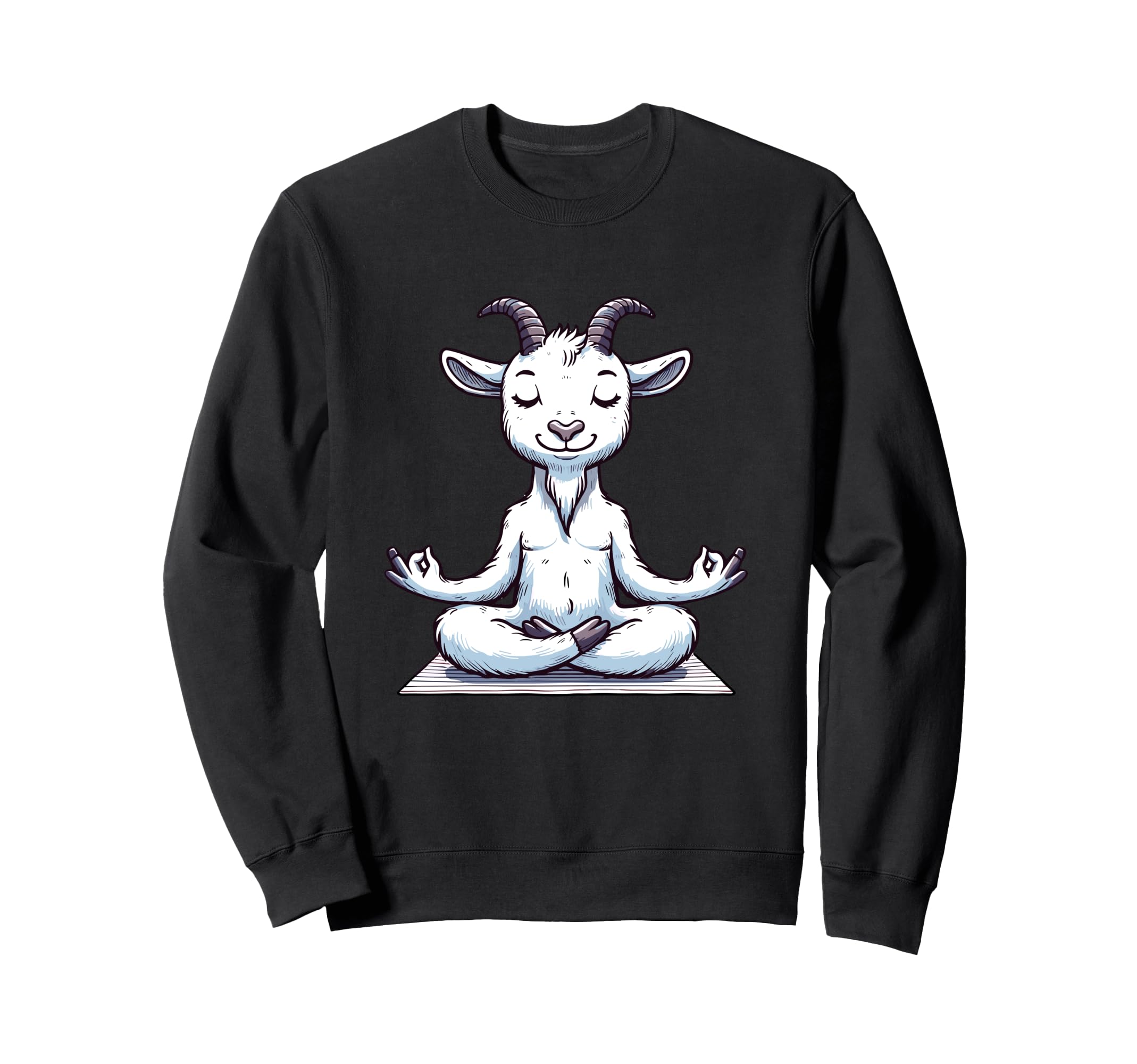 Meditation Goat Yoga Pose Relaxing Sweatshirt - Minimalist Print Unisex - T-Shirt, Sweatshirt, Hoodie