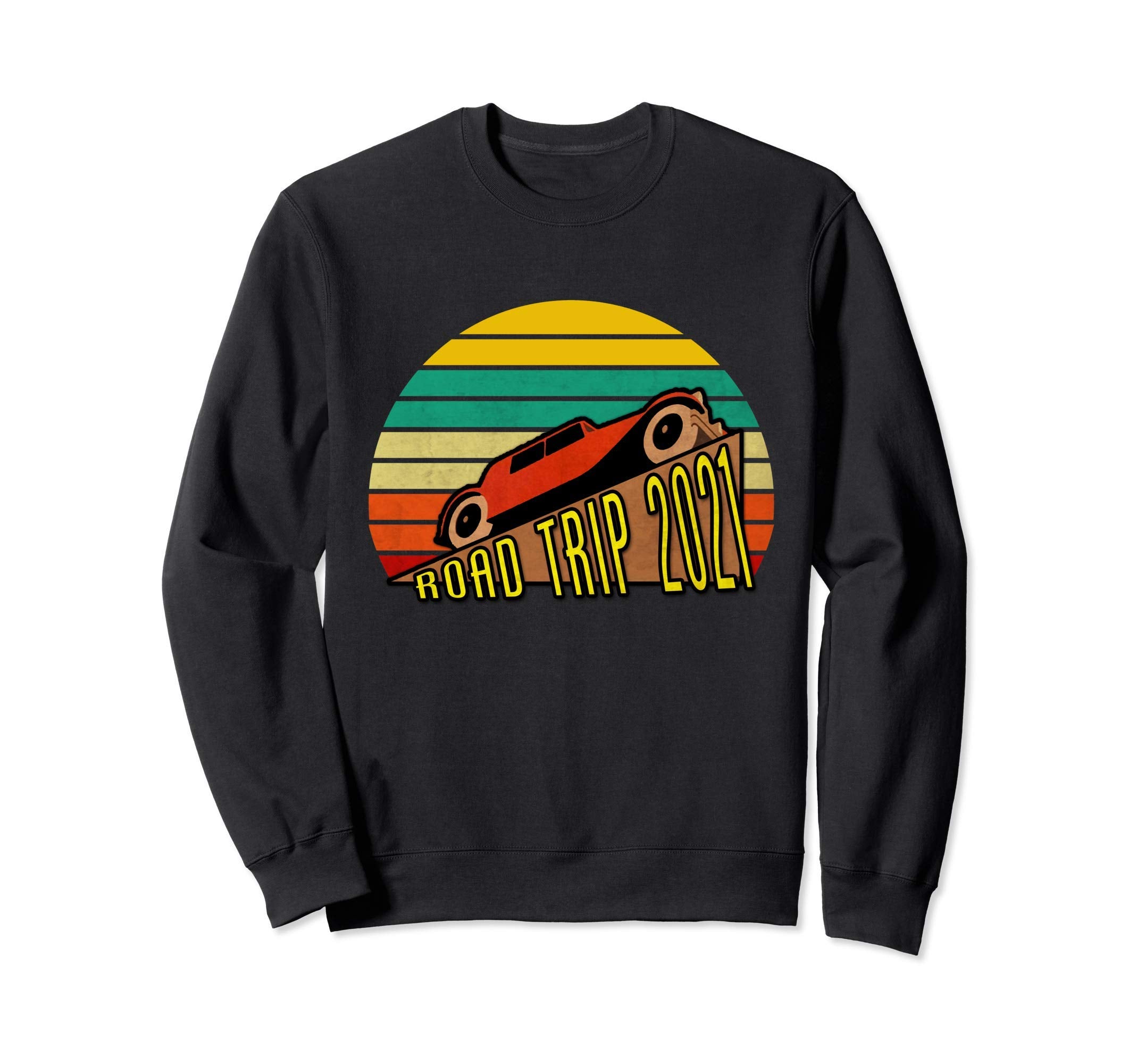 Road Trip 21 Colors Red Car Slight Sweatshirt - Custom Art Print Men Women - T-Shirt, Sweatshirt, Hoodie