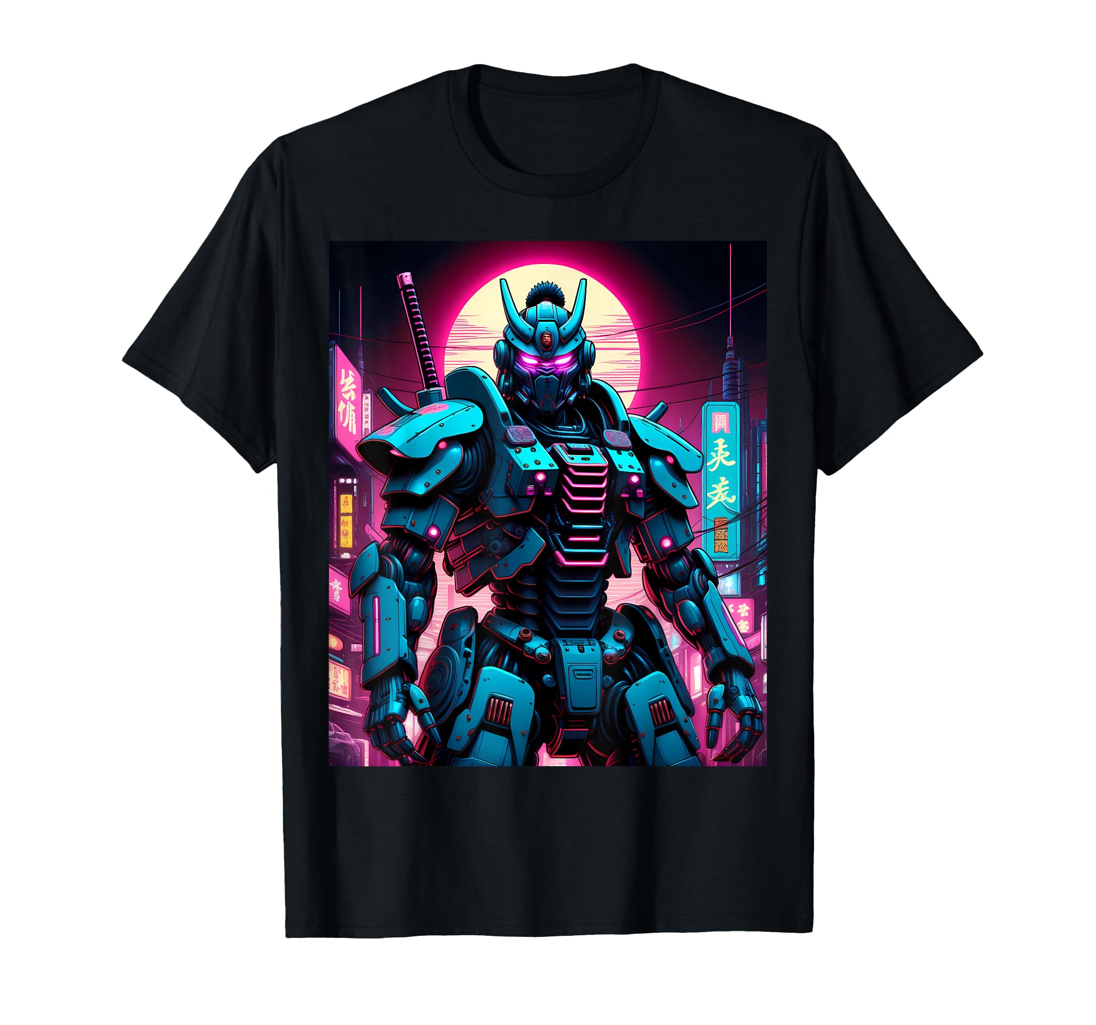Synthwave 80S Japanese Vaporwave Mech T-Shirt - Graphic Print Men Women - T-Shirt, Sweatshirt, Hoodie