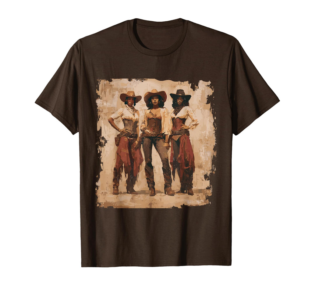 Black African American Cowgirl T-Shirt - Casual Everyday Wear for Adults - T-Shirt, Sweatshirt, Hoodie