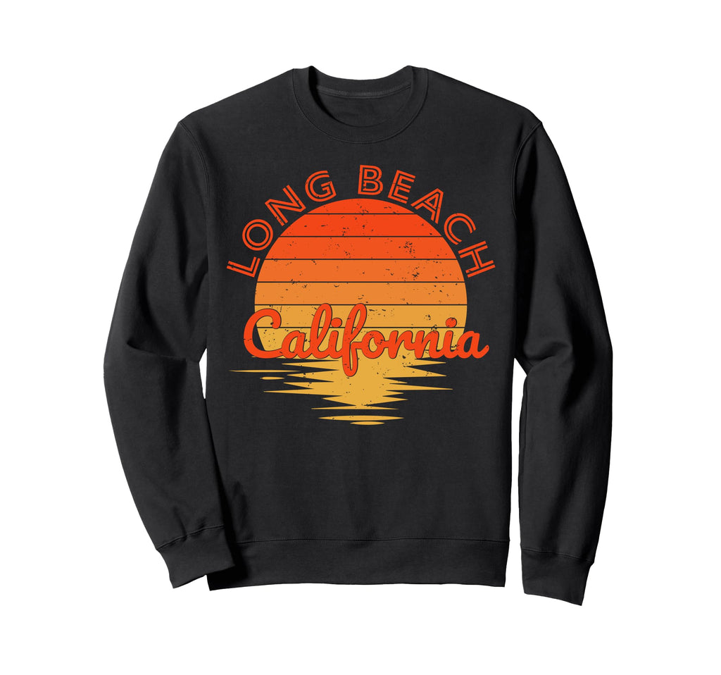 Long Beach California Sunset Sweatshirt - Unique Graphic Men Women - T-Shirt, Sweatshirt, Hoodie