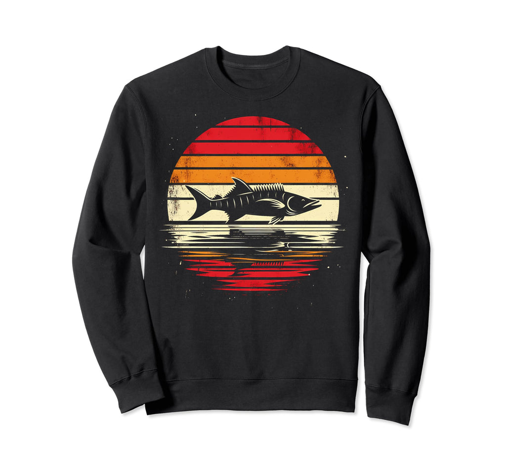 Barracuda Sunset Safari 70S Fishing Sweatshirt - Unique Graphic Men Women - T-Shirt, Sweatshirt, Hoodie