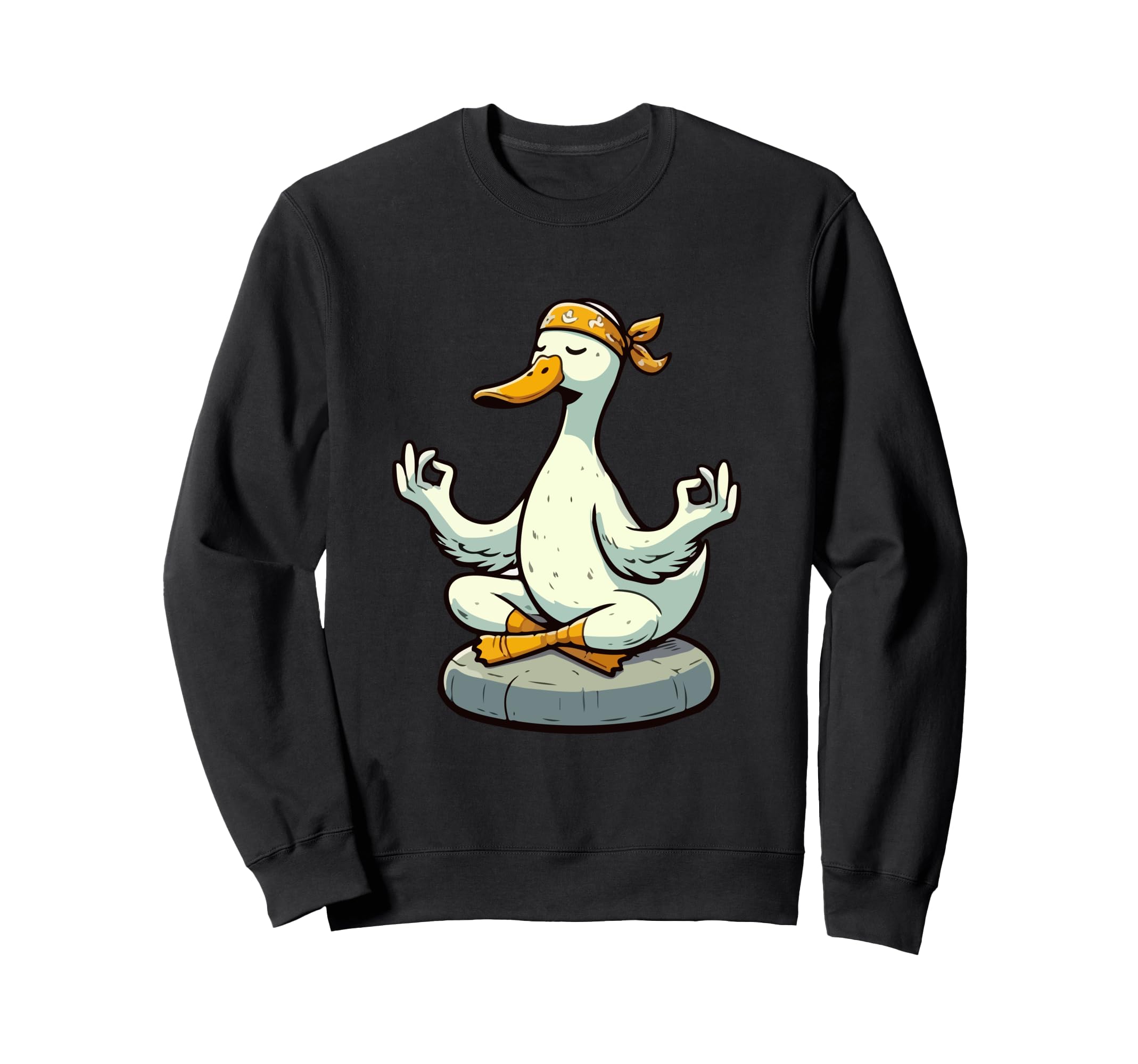 Meditation Duck Yoga Pose Sweatshirt - Aesthetic Graphic for Adults - T-Shirt, Sweatshirt, Hoodie