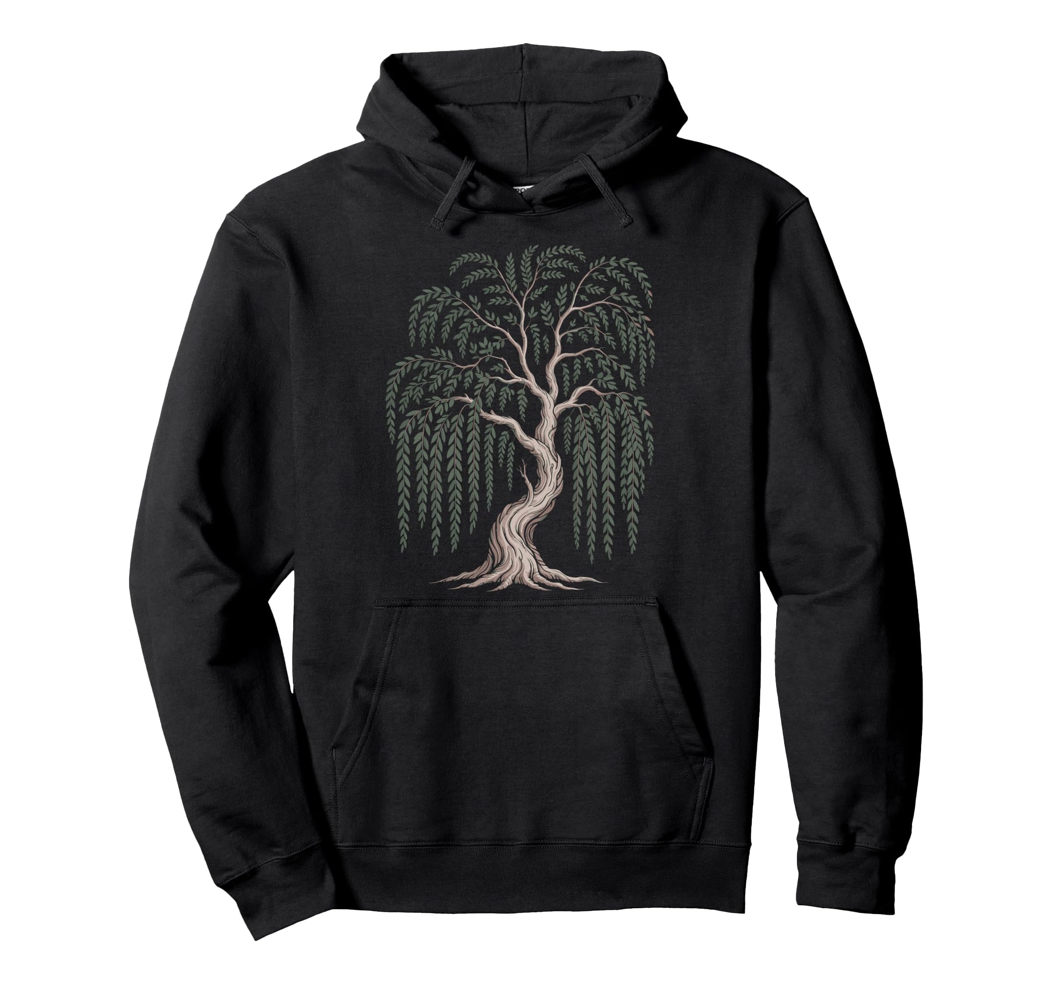 Mindfulness Weeping Willow Tree Hoodie - Aesthetic Graphic for Adults - T-Shirt, Sweatshirt, Hoodie