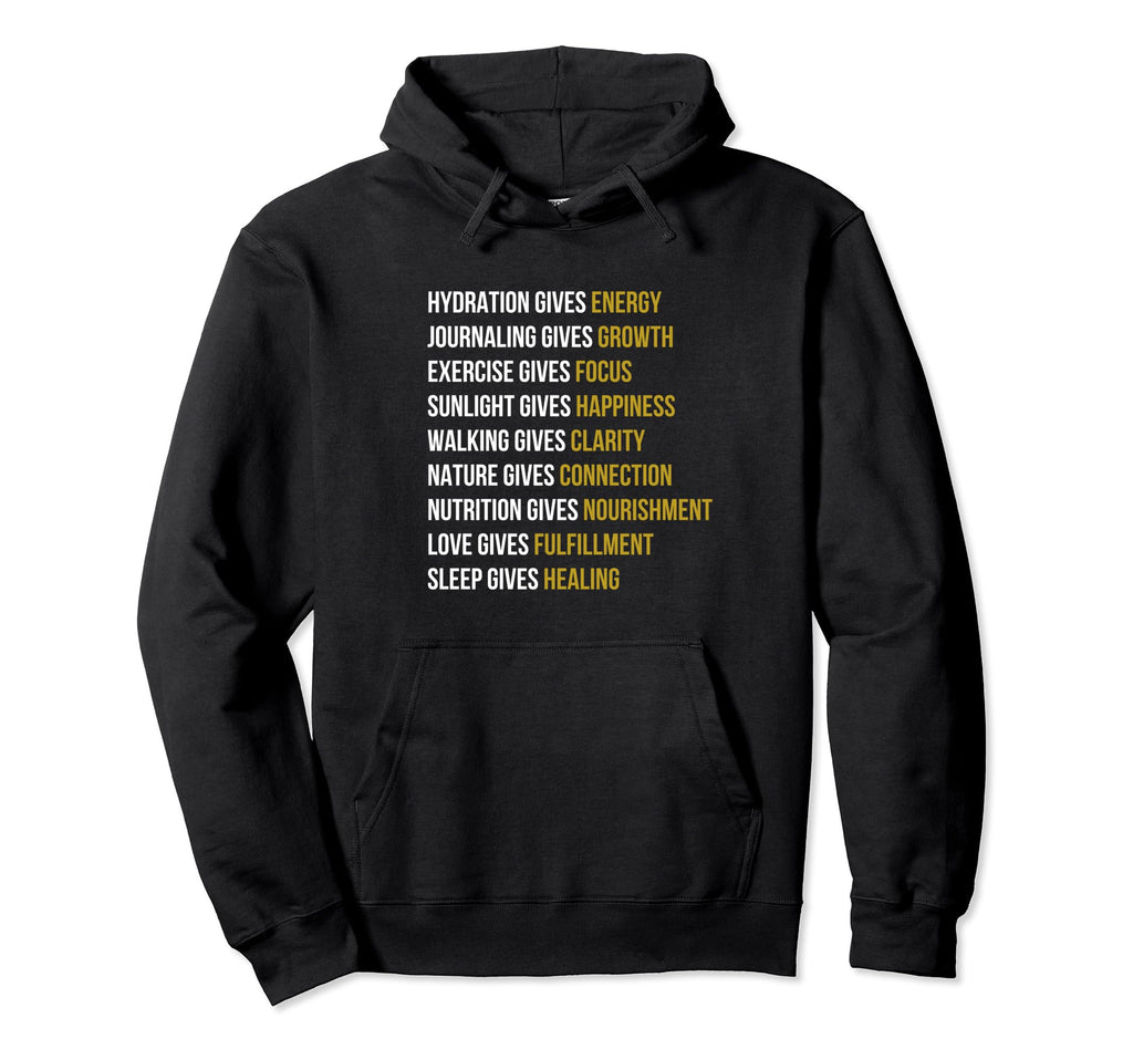 Mindfulness And Self Care Inspirational Hoodie - Custom Art Print Unisex - T-Shirt, Sweatshirt, Hoodie