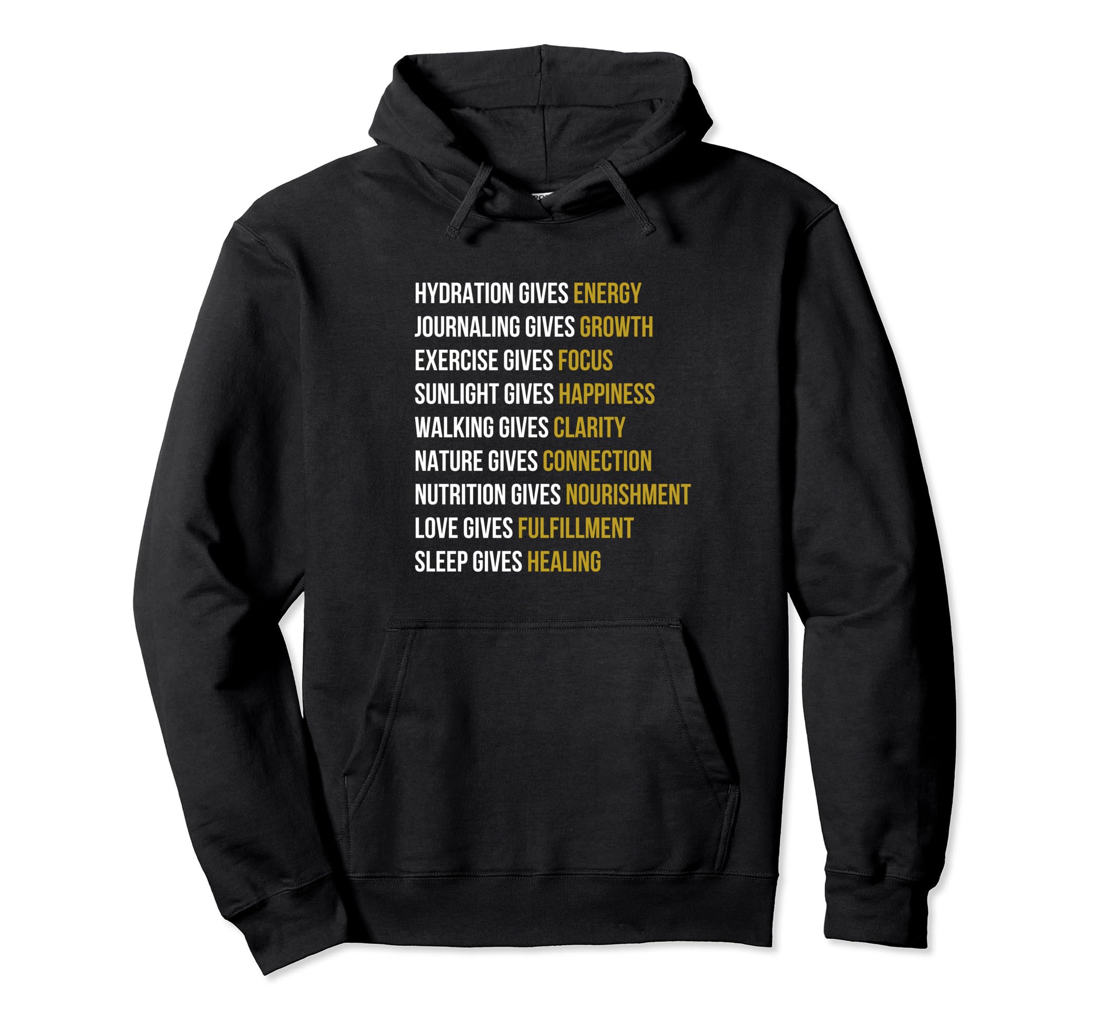 Mindfulness And Self Care Inspirational Hoodie - Custom Art Print Unisex - T-Shirt, Sweatshirt, Hoodie