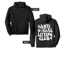 Anti Social Lifting Club Funny Workout Hoodie - Fun Novelty Design Unisex - T-Shirt, Sweatshirt, Hoodie