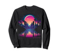 Vaporwave Cityscape 80S Synthwave Sweatshirt - Streetwear Style Men Women - T-Shirt, Sweatshirt, Hoodie