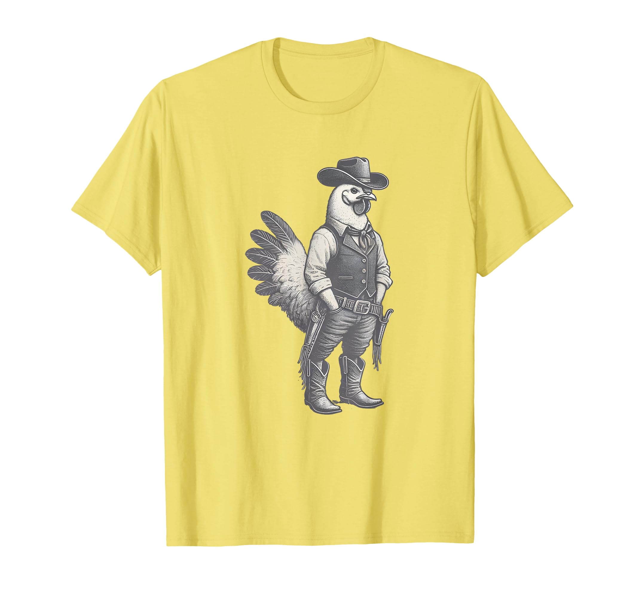 Rooster Cowboy Western Country T-Shirt - Custom Art Print Men Women - T-Shirt, Sweatshirt, Hoodie