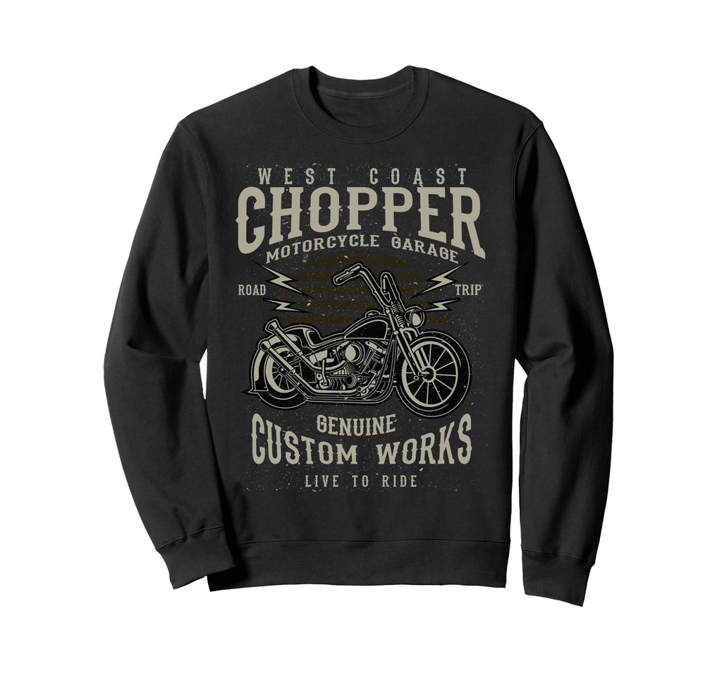 West Coast Chopper Motorcycle Garage Sweatshirt - Unique Graphic Men Women - T-Shirt, Sweatshirt, Hoodie