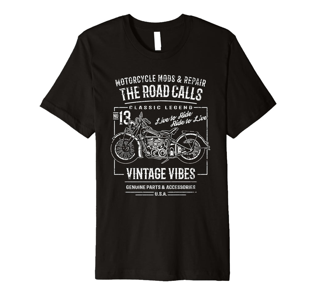 Motorcycle Distressed T-Shirt - Fun Novelty Design Men Women - T-Shirt, Sweatshirt, Hoodie