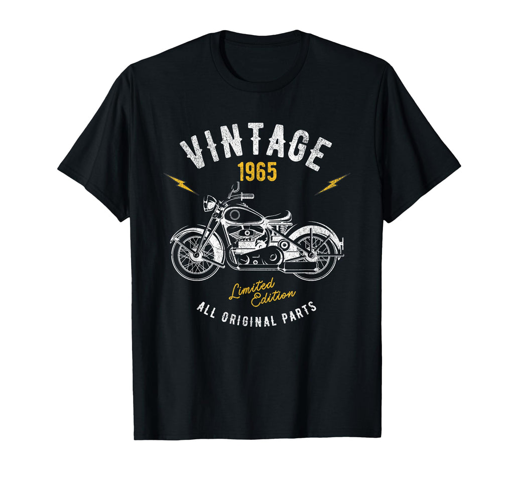 1965 Motorcycle Biker Sixtieth Birthday T-Shirt - Unique Graphic Men Women - T-Shirt, Sweatshirt, Hoodie