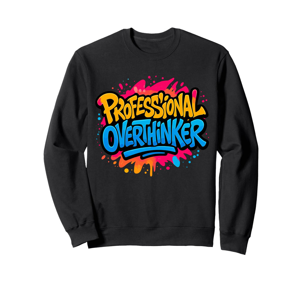 Professional Overthinker Urban Sweatshirt - Trendy Graphic for Adults - T-Shirt, Sweatshirt, Hoodie