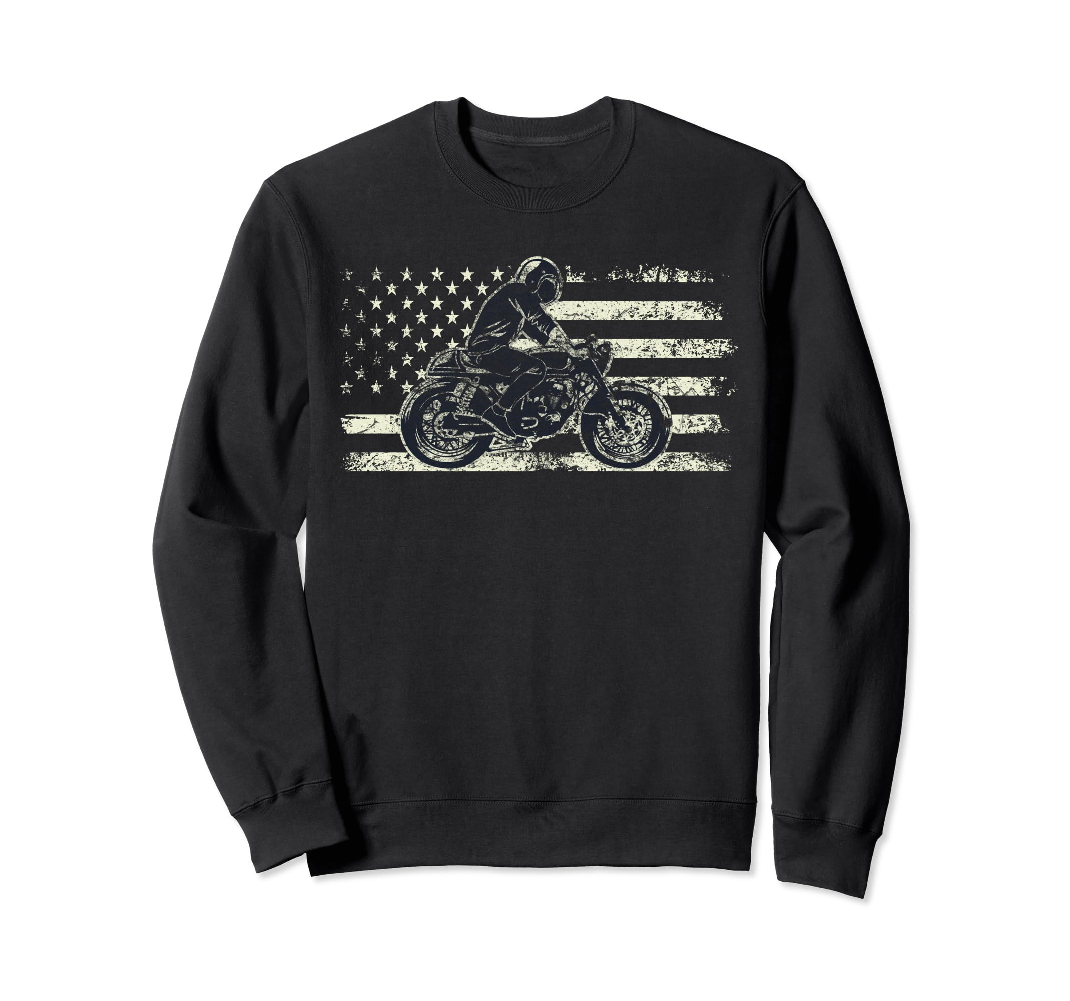 Patriotic Motorcycle American Us Sweatshirt - Aesthetic Graphic Unisex - T-Shirt, Sweatshirt, Hoodie