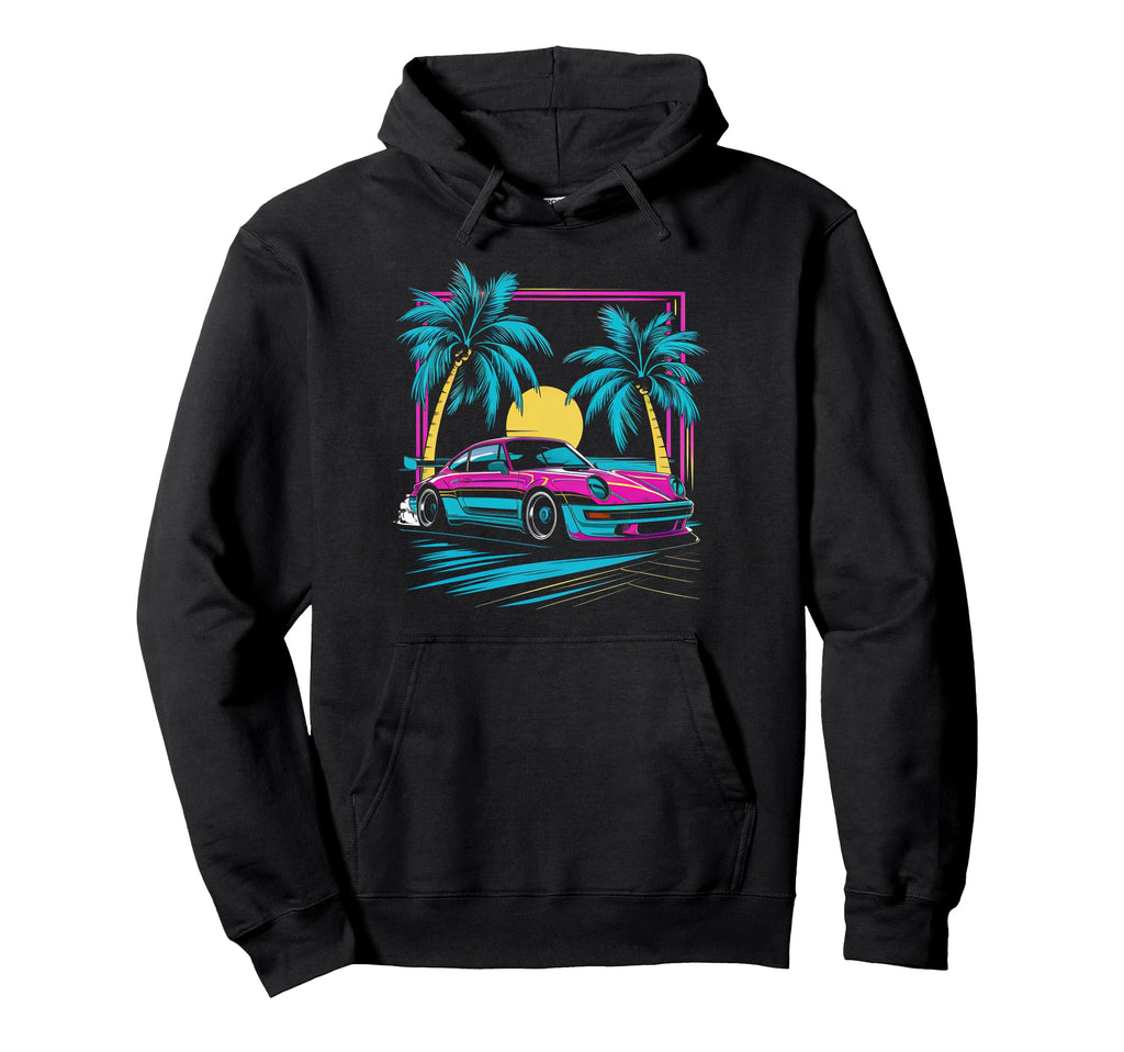 Synthwave Supercar Retrowave 80S Hoodie - Aesthetic Graphic for Adults - T-Shirt, Sweatshirt, Hoodie