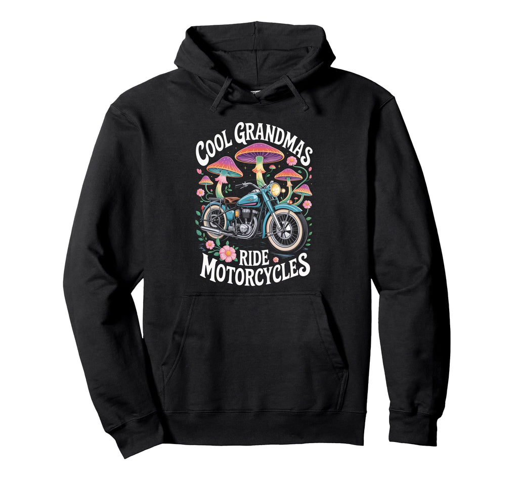 Grandma Biker Riding Motorcycle Rider Hoodie - Streetwear Style for Adults - T-Shirt, Sweatshirt, Hoodie