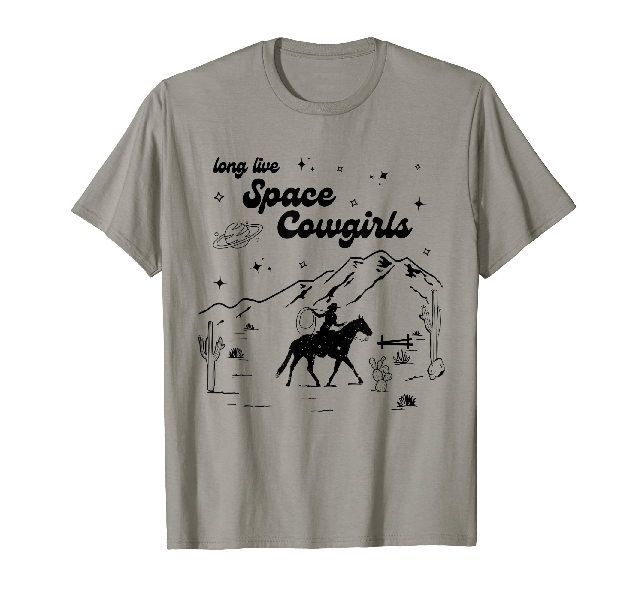 Rodeo Howdy Western Cowboy Cowgirl Space T-Shirt - Graphic Print Unisex - T-Shirt, Sweatshirt, Hoodie