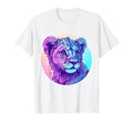 Lion 80S Synthwave And Neon Colors T-Shirt - Graphic Print for Adults - T-Shirt, Sweatshirt, Hoodie