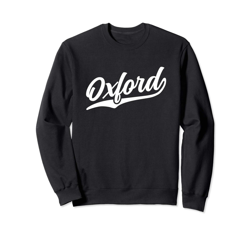 Oxford England Cursive 1970S Swoosh Sweatshirt - Fun Novelty Design Unisex - T-Shirt, Sweatshirt, Hoodie