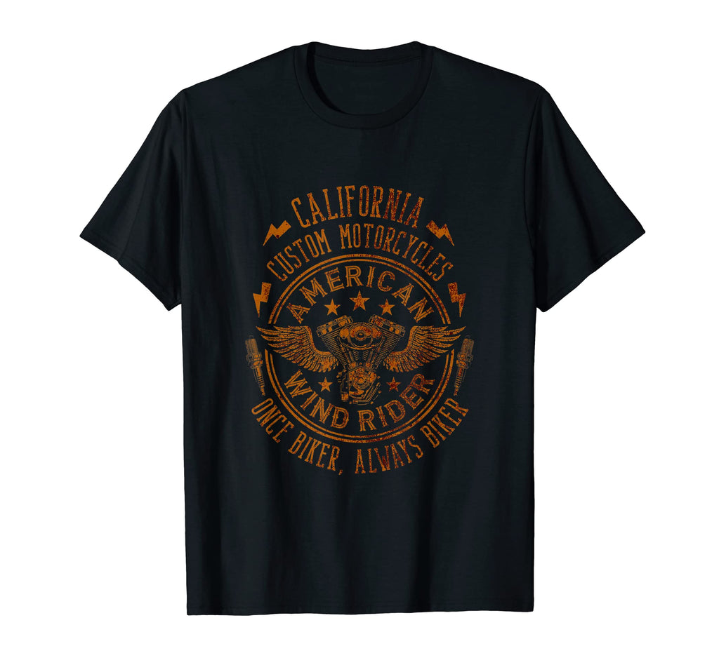 American Custom Motorcycles Illustration T-Shirt - Streetwear Style Unisex - T-Shirt, Sweatshirt, Hoodie