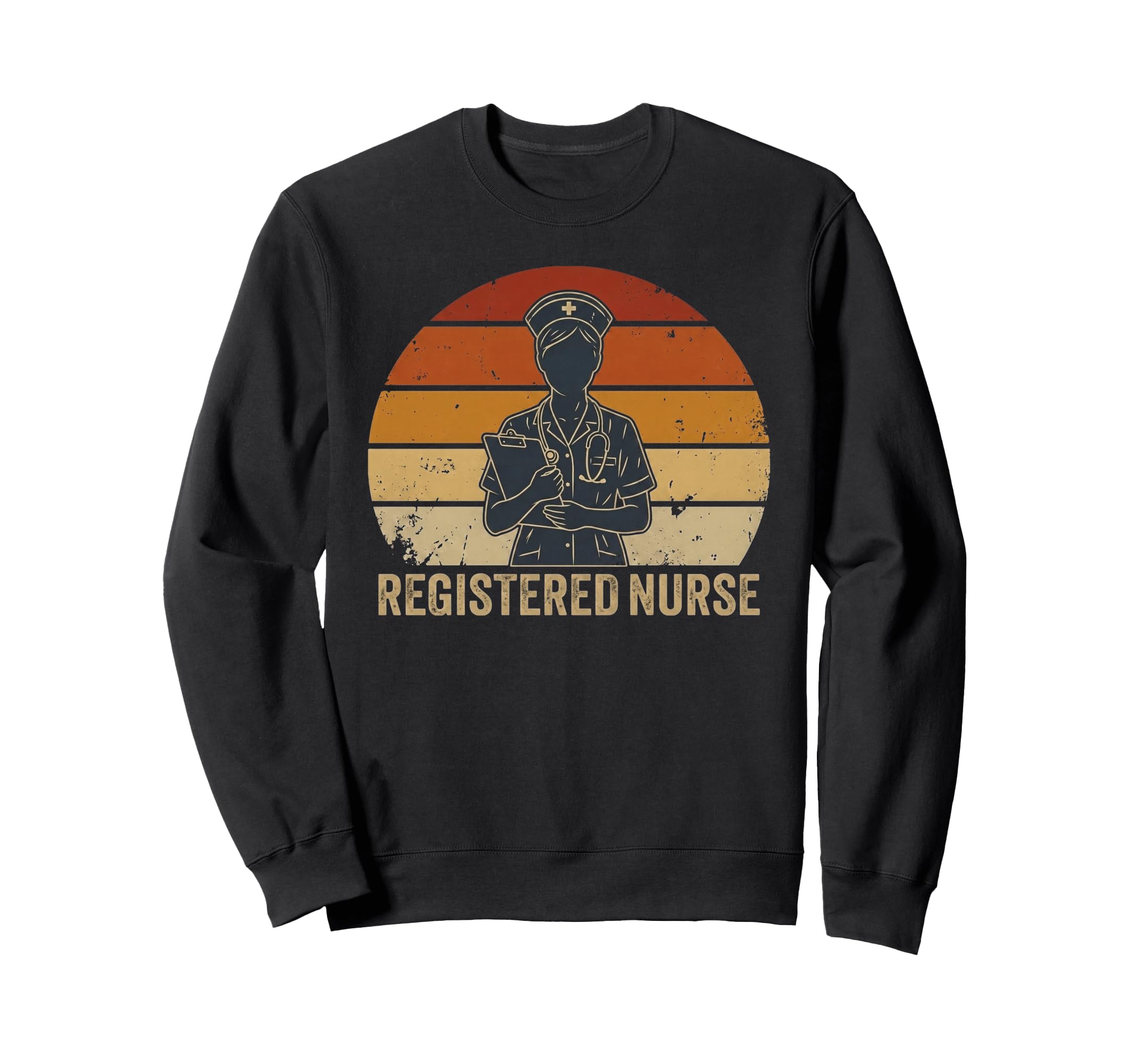 Nurse Stethoscope Sunset Nursing Sweatshirt - Unique Graphic Unisex - T-Shirt, Sweatshirt, Hoodie