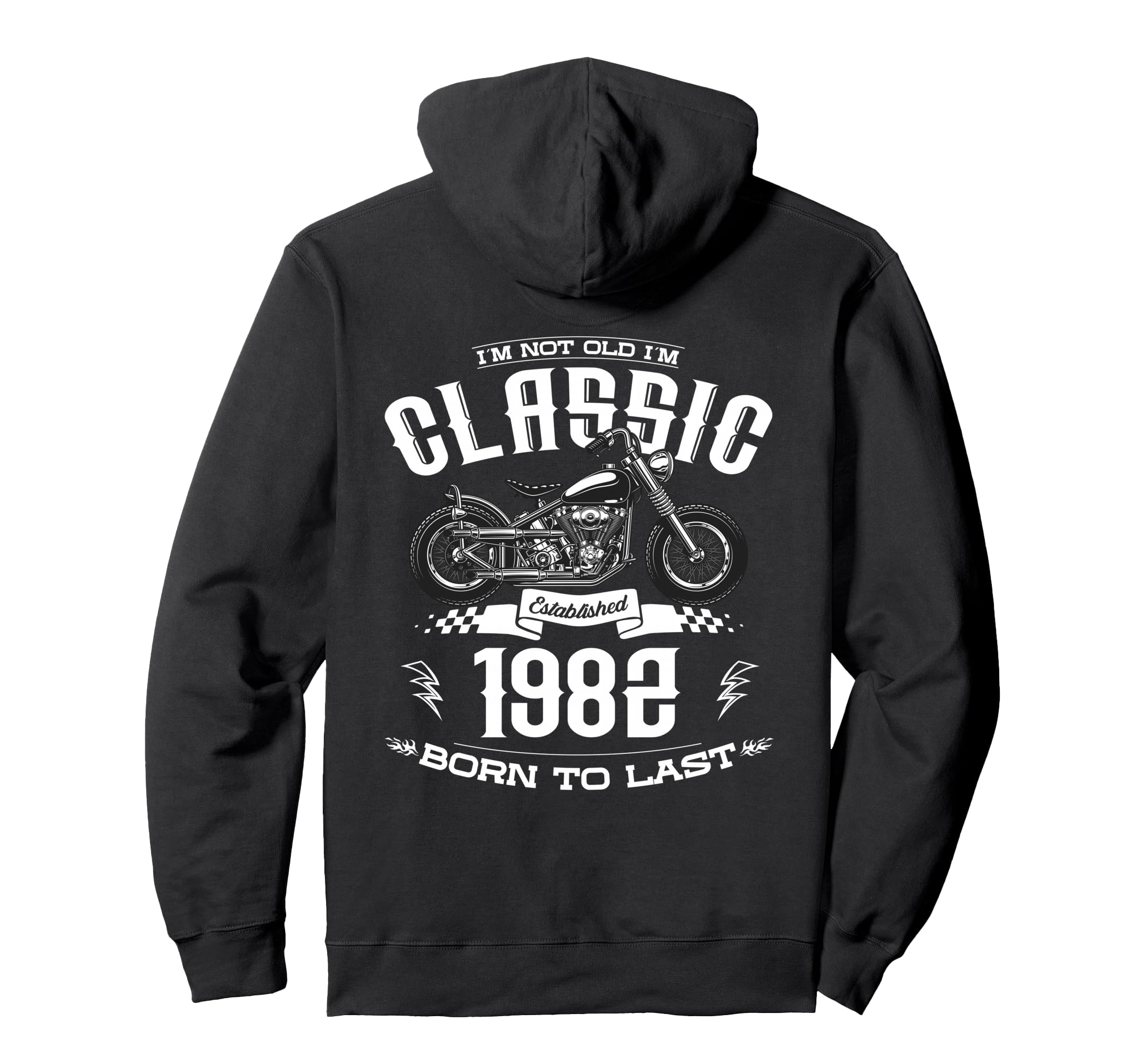 44Th Birthday Motorcycle Motorcyclist Hoodie - Custom Art Print Men Women - T-Shirt, Sweatshirt, Hoodie