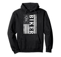 Motorcycle Biker American Flag Biker Hoodie - Novelty Apparel Unisex - T-Shirt, Sweatshirt, Hoodie