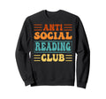 Anti Social Reading Club Funny Sweatshirt - Minimalist Print Men Women - T-Shirt, Sweatshirt, Hoodie