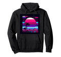 Synthwave Vaporwave Tropical Palm Hoodie - Minimalist Print Men Women - T-Shirt, Sweatshirt, Hoodie