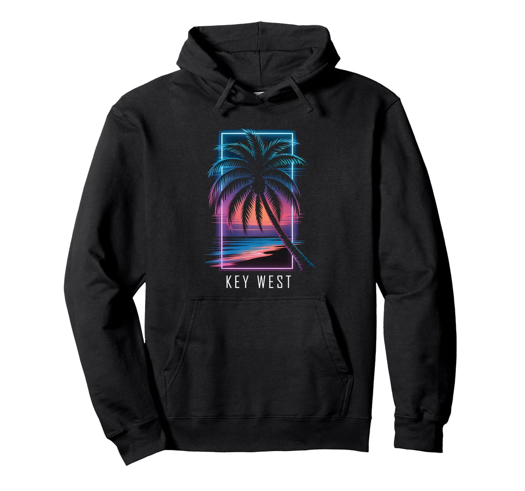 Retrowave Palm Tree Synthwave Vaporwave Hoodie - Unique Graphic for Adults - T-Shirt, Sweatshirt, Hoodie