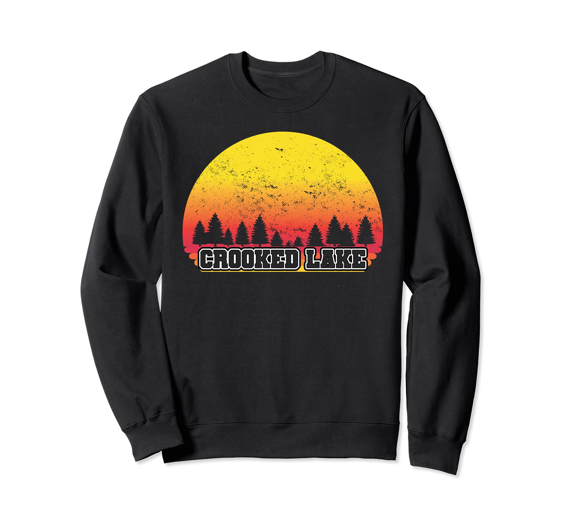 Crooked Lake Indiana Scenic Sunset Sweatshirt - Custom Art Print for Adults - T-Shirt, Sweatshirt, Hoodie