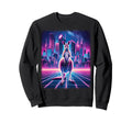 Synthwave Aesthetic Kangaroo Sweatshirt - Casual Everyday Wear Men Women - T-Shirt, Sweatshirt, Hoodie