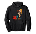 Fantasy Barbarian Pinup Red Dragon Hoodie - Novelty Apparel Men Women - T-Shirt, Sweatshirt, Hoodie