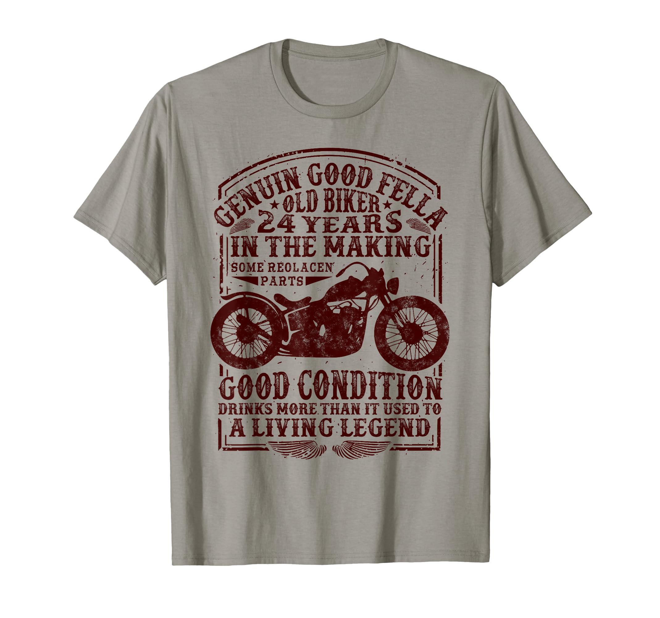 24 Years Old Biker Birthday Motorcycles T-Shirt - Trendy Graphic Unisex - T-Shirt, Sweatshirt, Hoodie