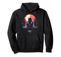 Synthwave Cat Samurai Mediation Hoodie - Aesthetic Graphic Unisex - T-Shirt, Sweatshirt, Hoodie