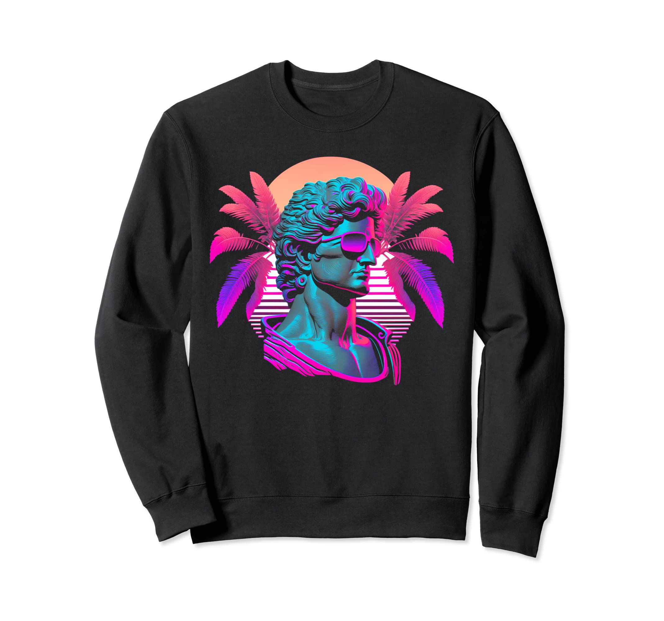 Greek Statue Vaporwave Retrowave Sweatshirt - Aesthetic Graphic Men Women - T-Shirt, Sweatshirt, Hoodie