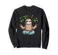 Meditation Sloth Yoga Pose Sweatshirt - Minimalist Print for Adults - T-Shirt, Sweatshirt, Hoodie