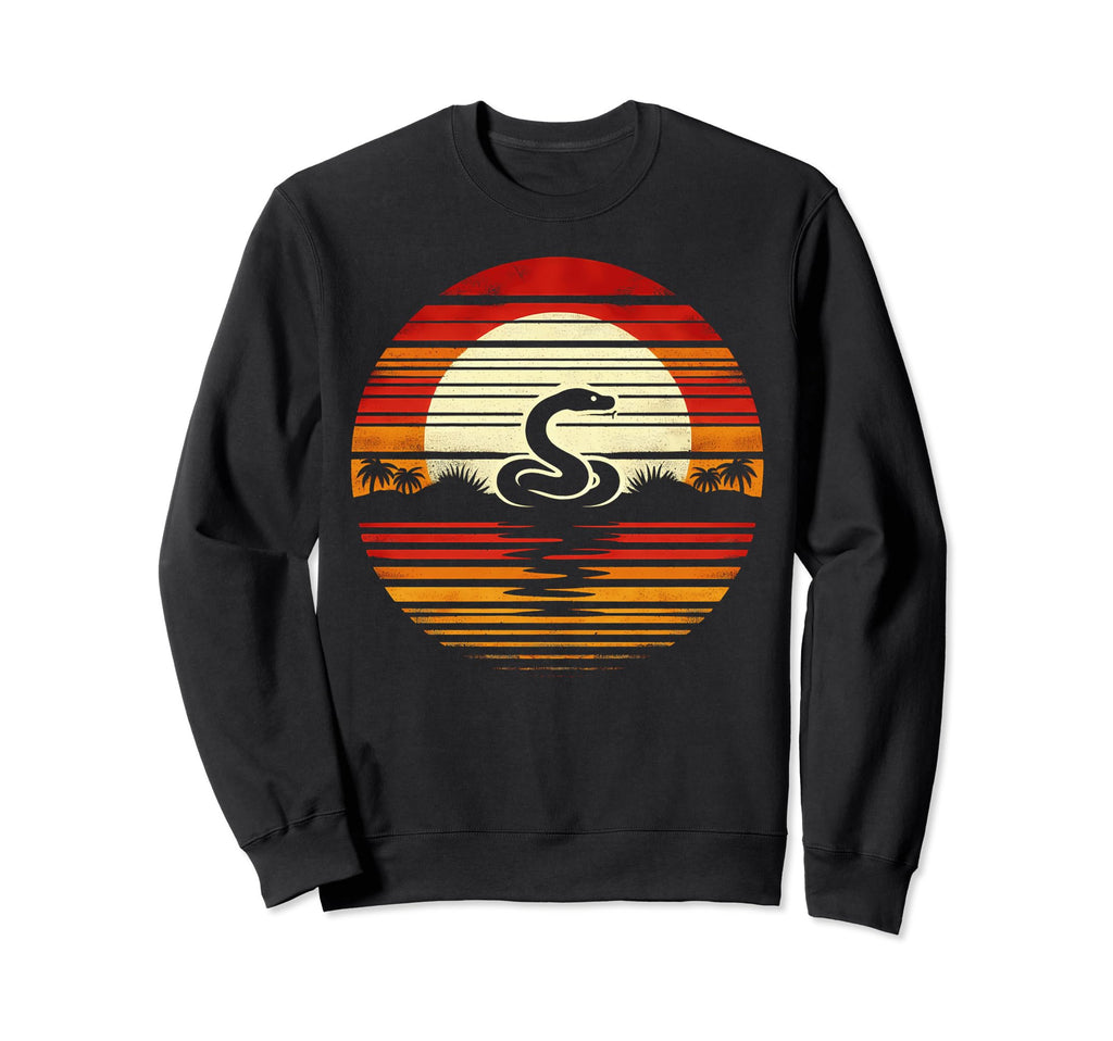 Python Snake Sunset Safari 70S Sweatshirt - Minimalist Print Men Women - T-Shirt, Sweatshirt, Hoodie